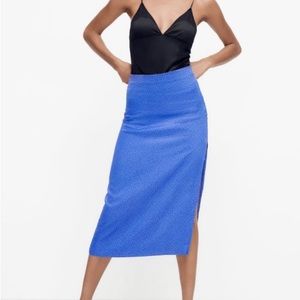 Zara polka dot midi skirt